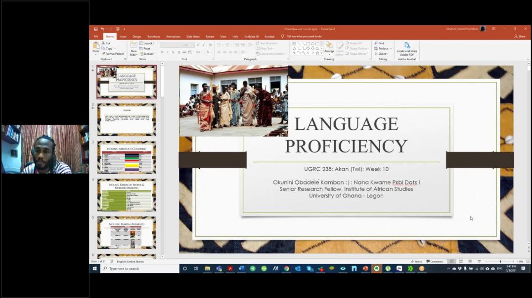 ⁣⁣⁣UGRC Week 10: Language Proficiency: Asante Twi