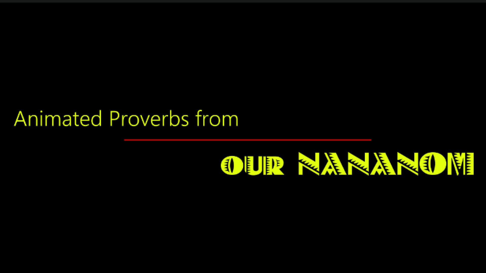 ⁣Animated Proverbs from our Nananom (spoken in Zulu)