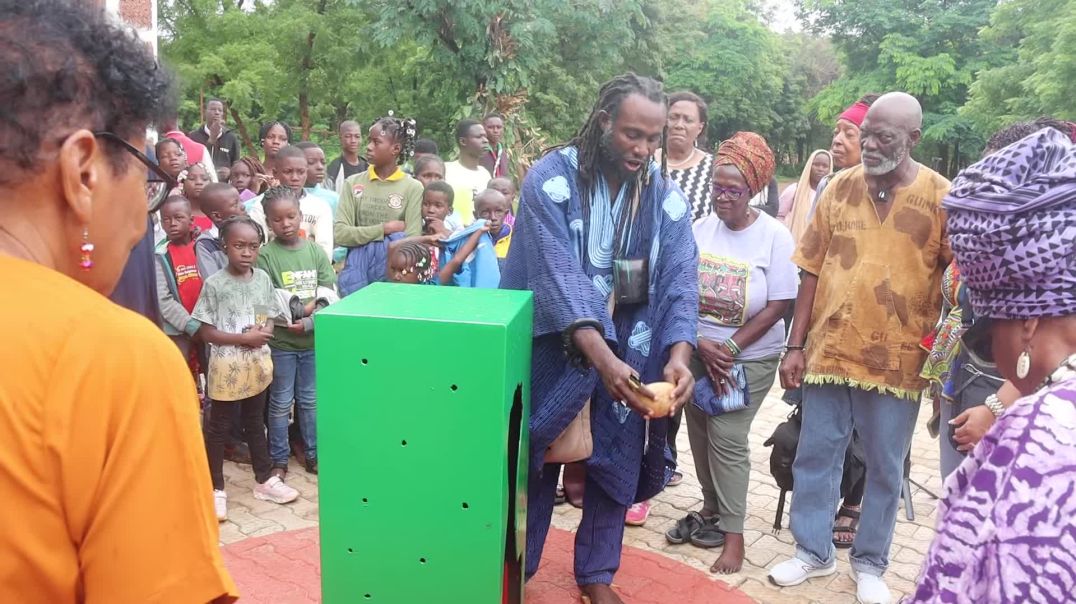 ⁣Burkina Libation at Nana Thomas Sankara's Mausoleum