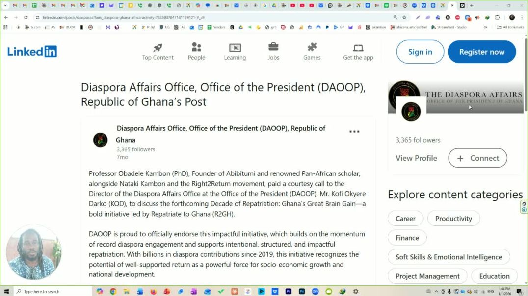 ⁣Diaspora Affairs Office of the President's Public Endorsement of Decade of Our Repatriation