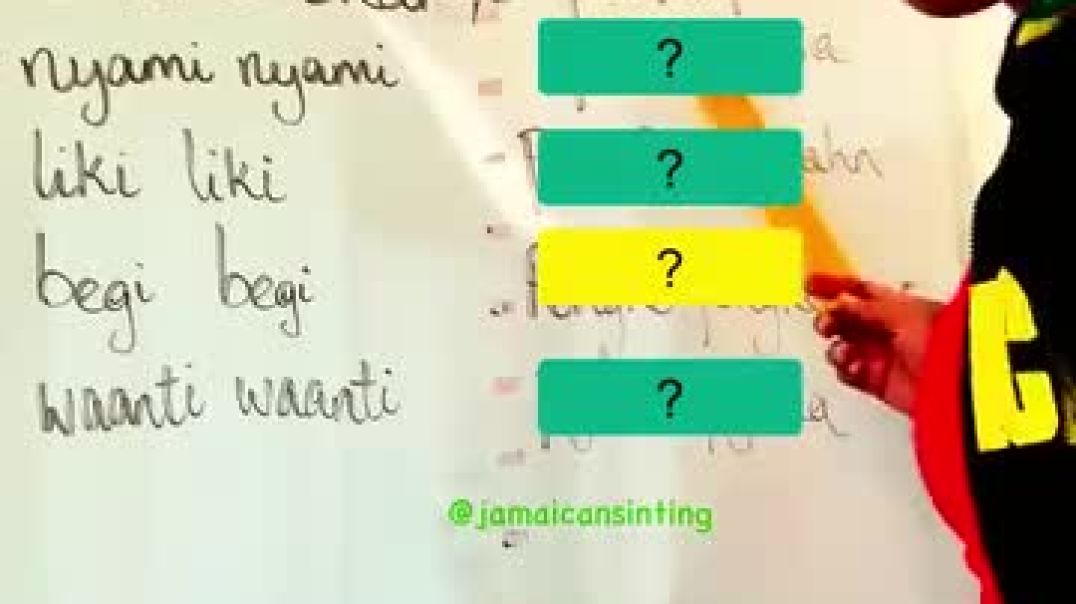 Jamaican Reduplication via Jamaican Sinting