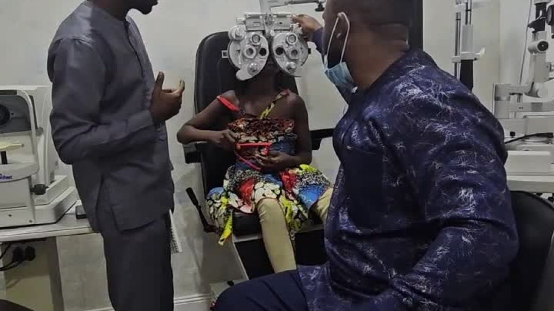 Future Dr. Akosua Kambon learns optometry at the eye and dental clinic