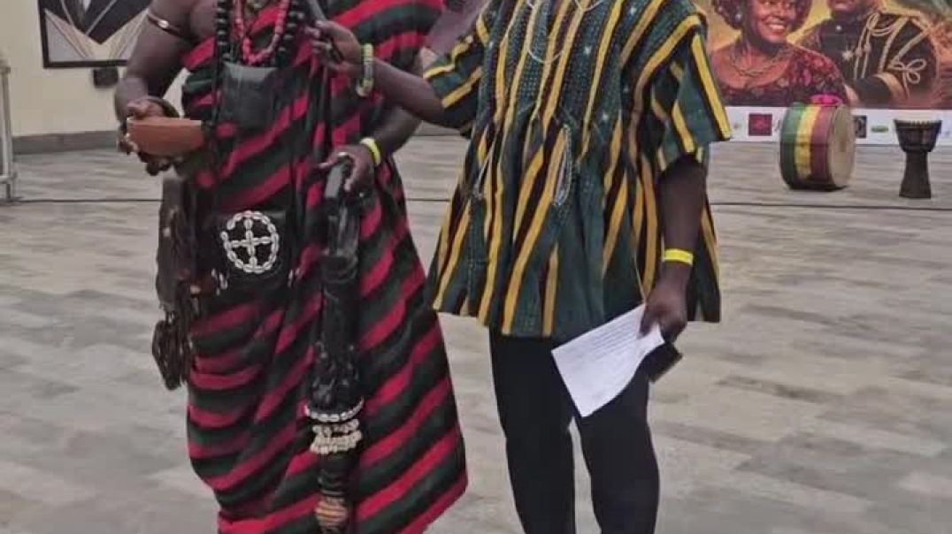 Ɔbenfo Ọbádélé Kambon Pours Libation at MMGF Gala | Black August Twi