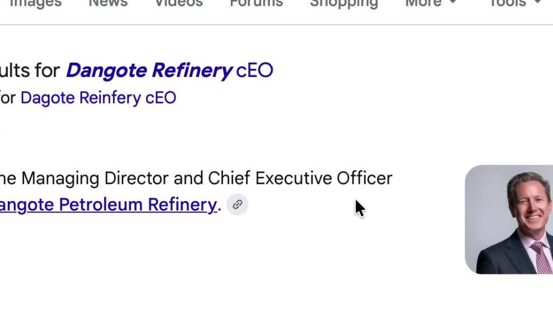 White Man is the CEO of Dangote Refinery