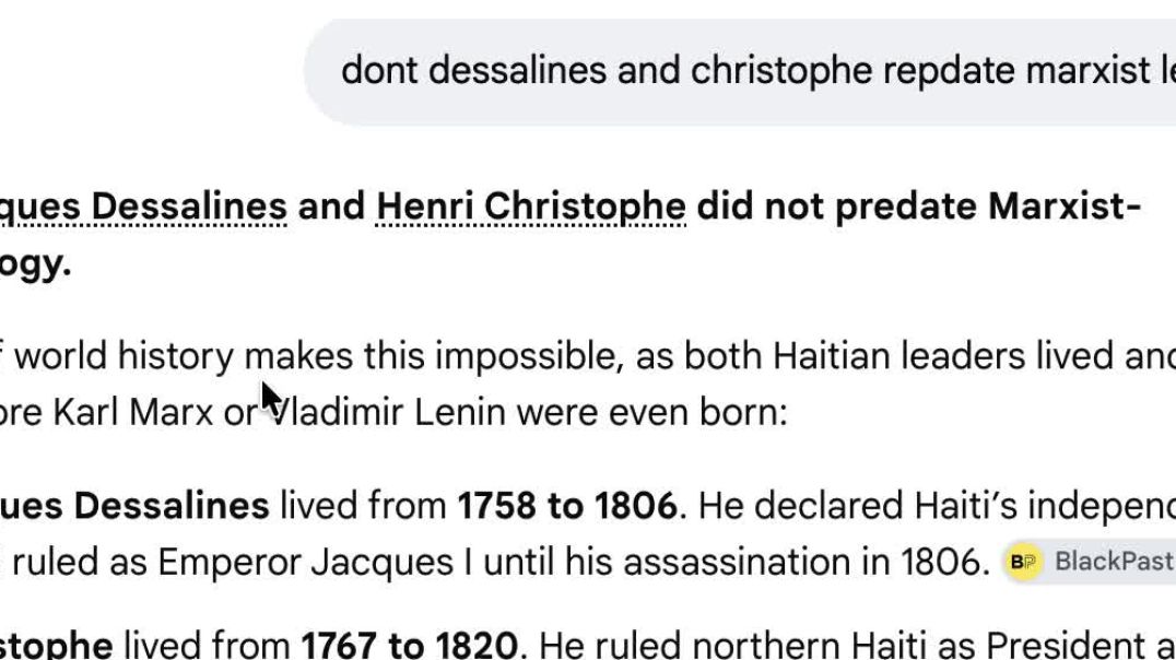 Dessalines and Christhope predate Marxist Lenin Theory and were more successful