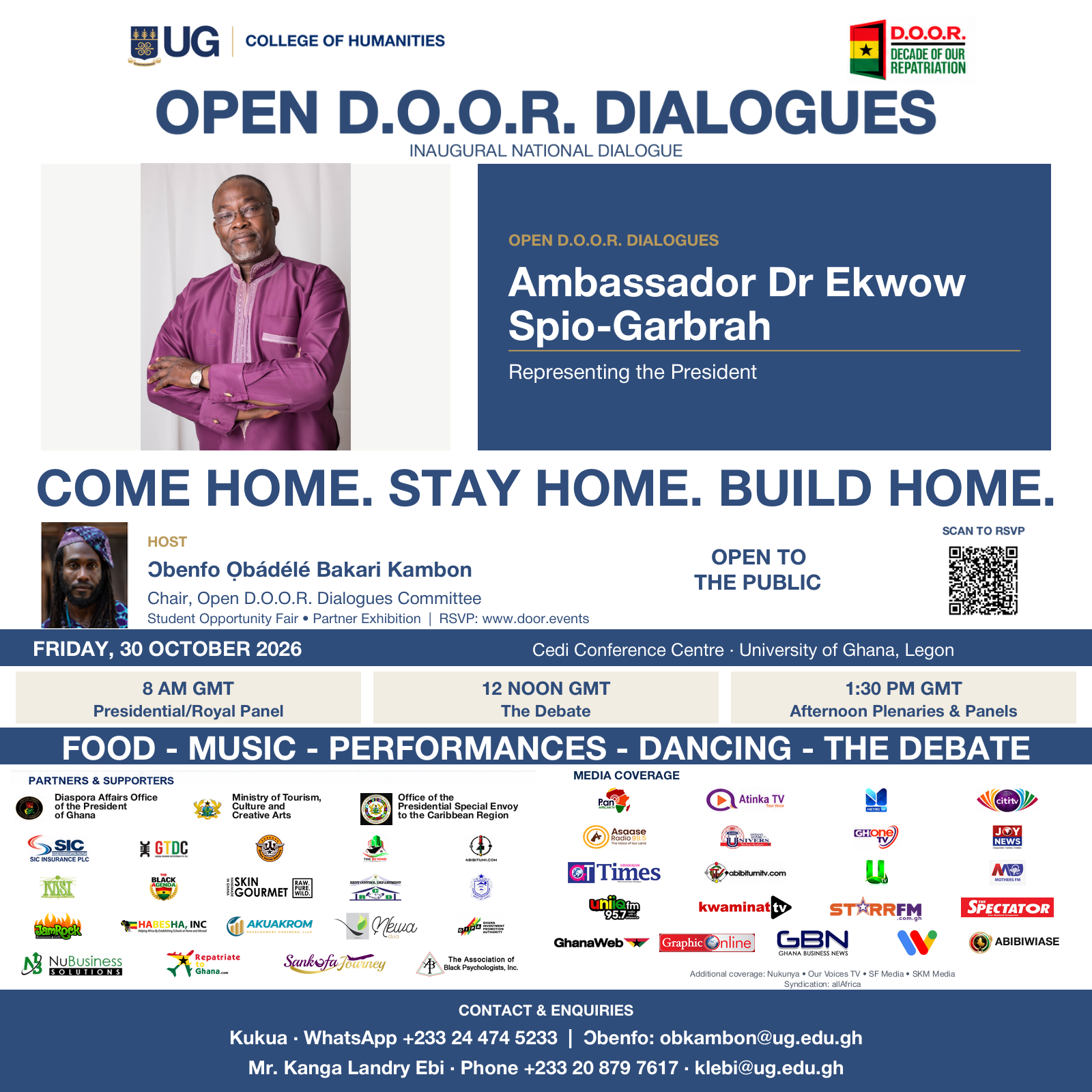 1 day left — Open D.O.O.R. Dialogues with Ambassador Dr Ekwow Spio-Garbrah
